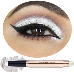 Daeuwiutr white eyeshadow stick with built-in brush for precise blending