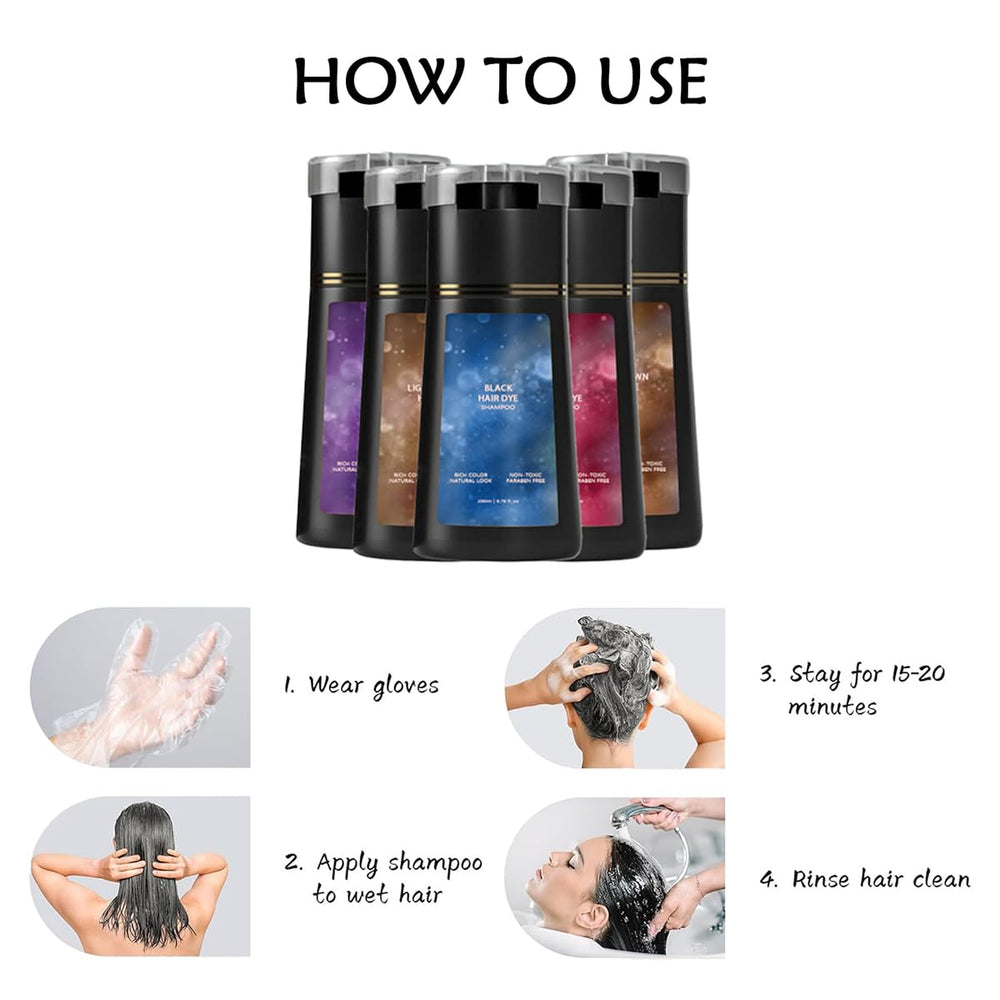 DafPrauy Polar Hair Dye Shampoo for easy root touchups at home.