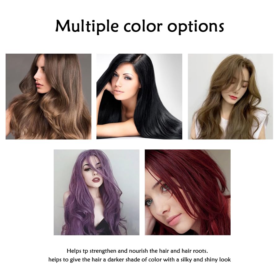 DafPrauy Polar Hair Dye Shampoo demonstrates shine and nourishment on hair.