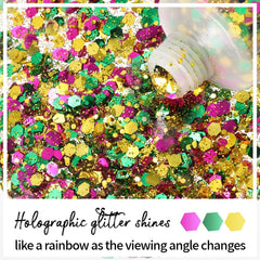 DAGEDA carnival glitter for hair and eyes adds instant festival drama.