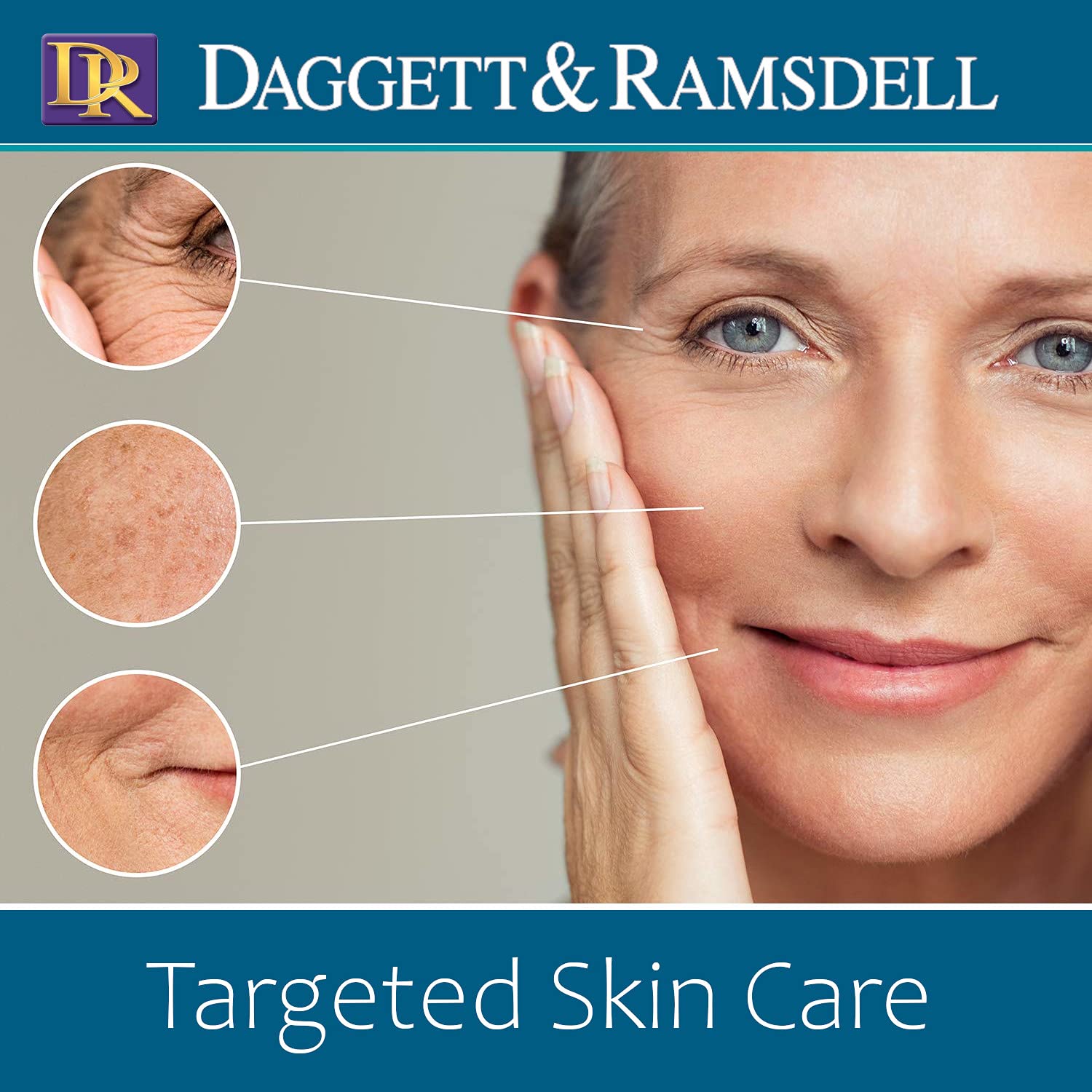 Daggett & Ramsdell Line Eraser applied to skin, fine lines softened.