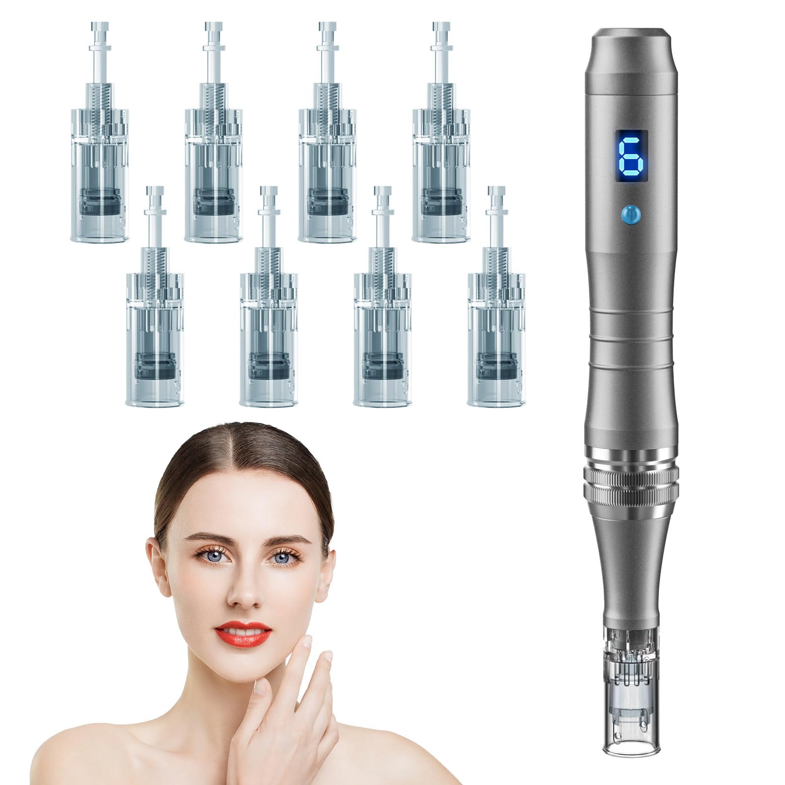 DAHOZE DermaStamp System 0.25mm with compact design for at-home use.