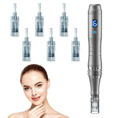 DAHOZE microneedling stamp pen with 0.25mm needles for precise at-home skincare.