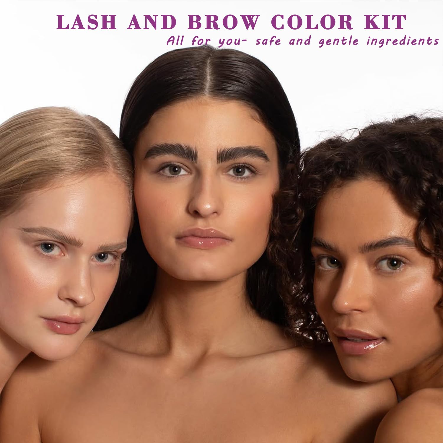 DAHPURE professional result finish suggesting fuller-looking lashes and brows.