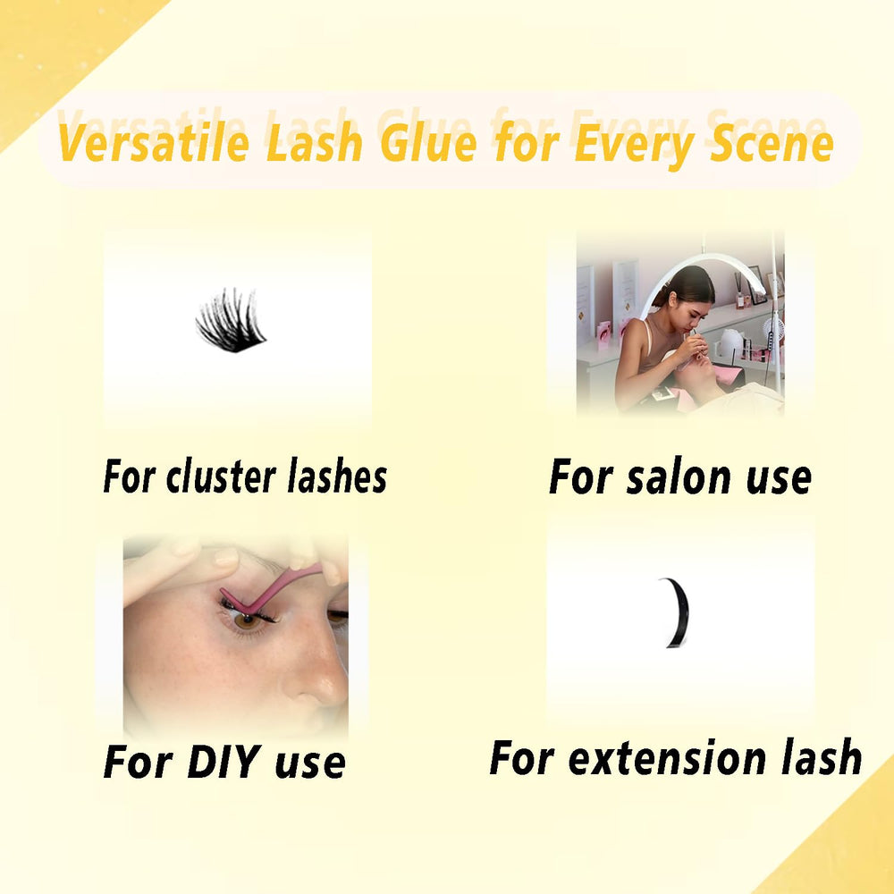 DAHPURE waterproof glue application on lashes for confident wear