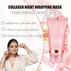 DaiLaiFu Collagen Night Wrap protective film prevents product transfer to pillow