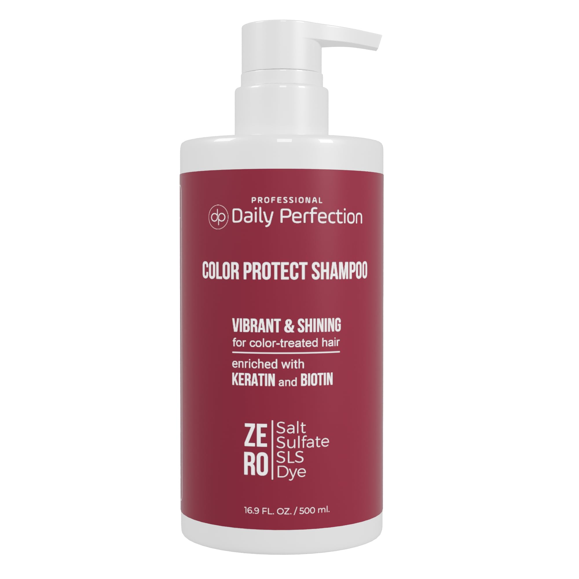 Daily Perfection Color Protect Shampoo bottle showing long-lasting color protection