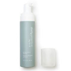Daily Practice Dr. B Purifying Foam Cleanser bottle pour for easy lid hygiene.