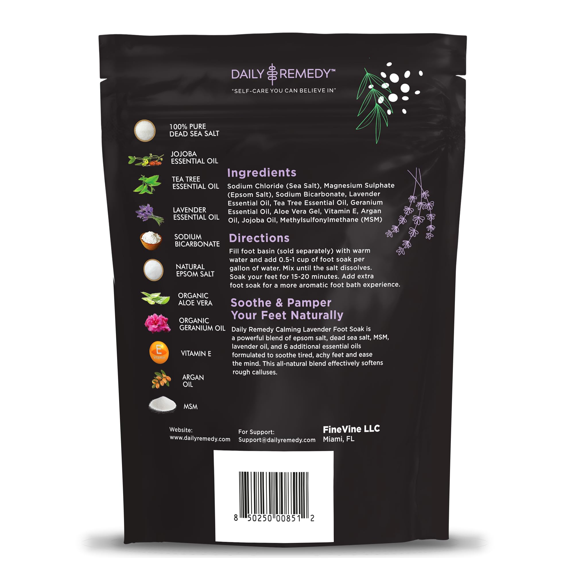 Daily Remedy Lavender Oil Pedicure blend for a relaxing spa-like foot experience.