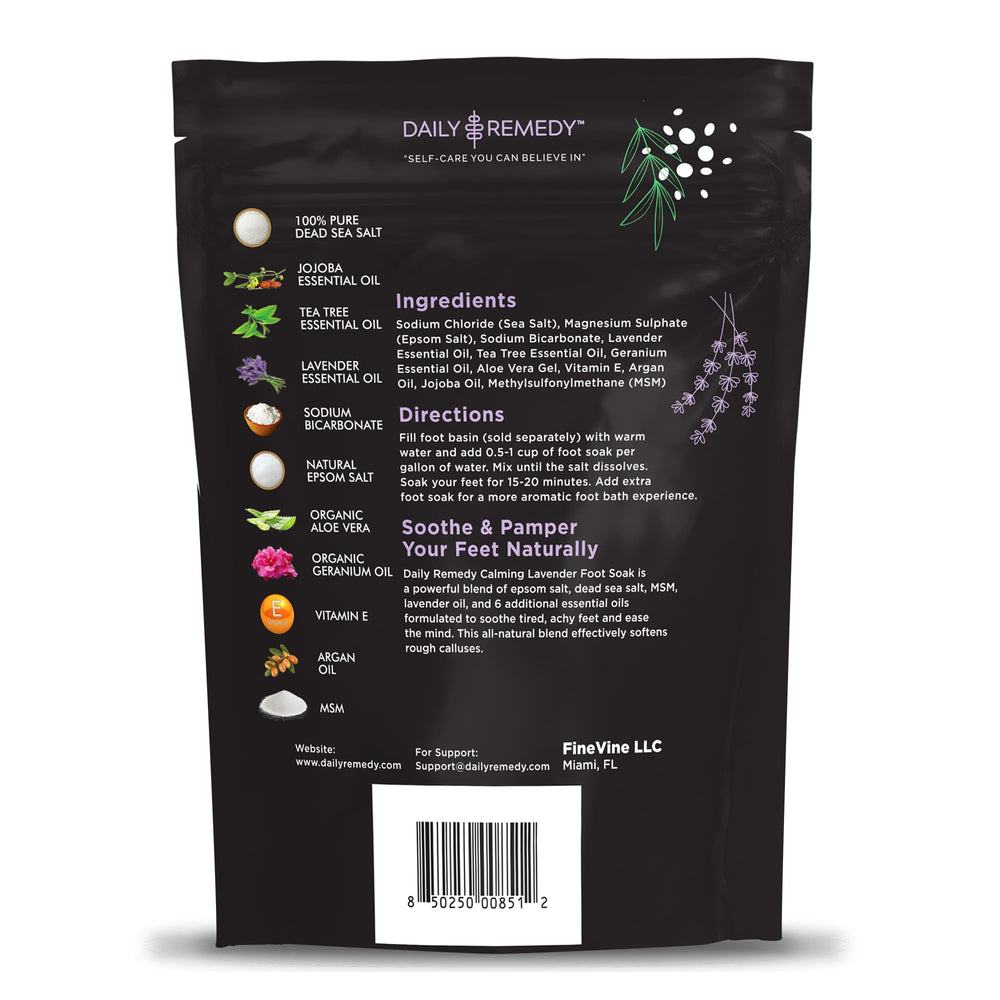 Daily Remedy Lavender Oil Pedicure blend for a relaxing spa-like foot experience.
