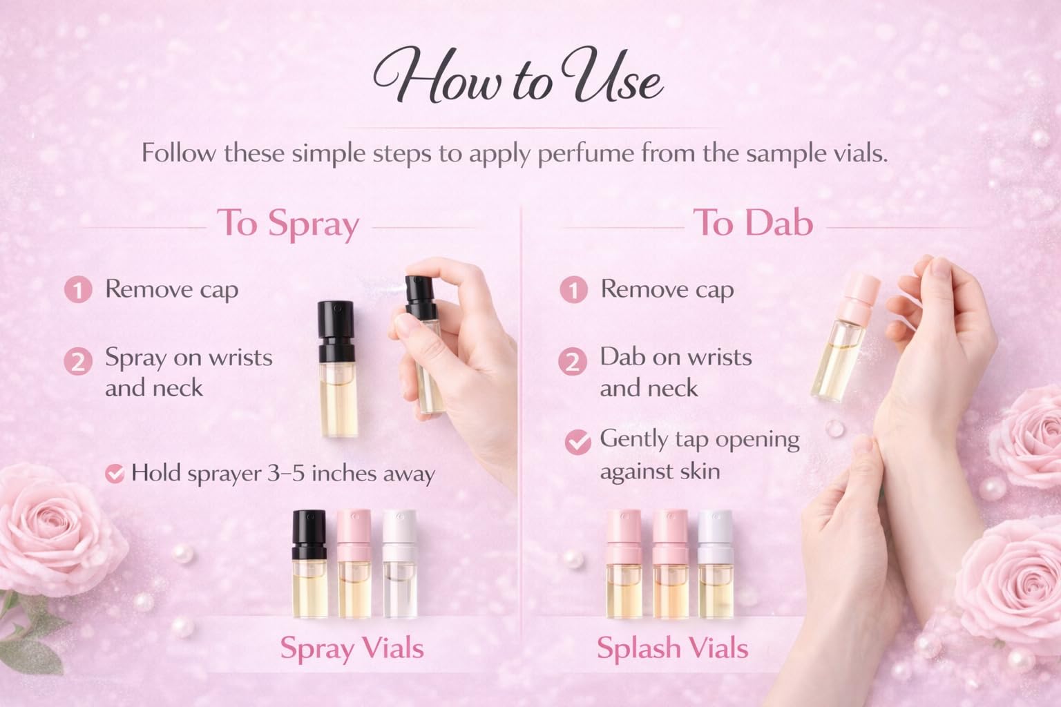 Womens Designer Perfume Discovery Set daily scent rotation for work dates and events