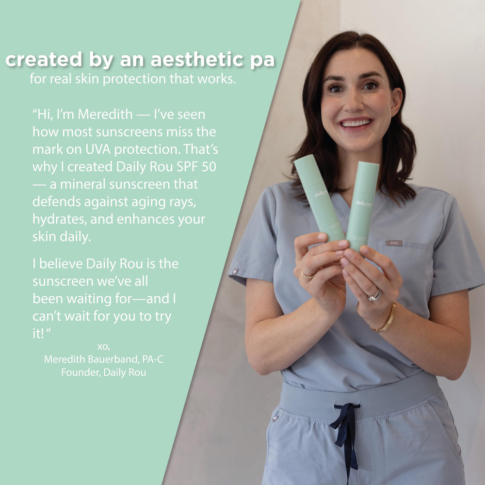 Ingredient emphasis: 25% zinc oxide in DailyRou mineral sunscreen.