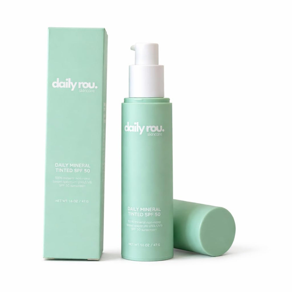 DailyRou Daily Mineral Sunscreen SPF 50 bottle with mineral formula for daily protection.