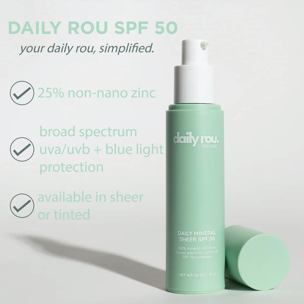 DailyRou sunscreen used as the final step before makeup for a flawless base.