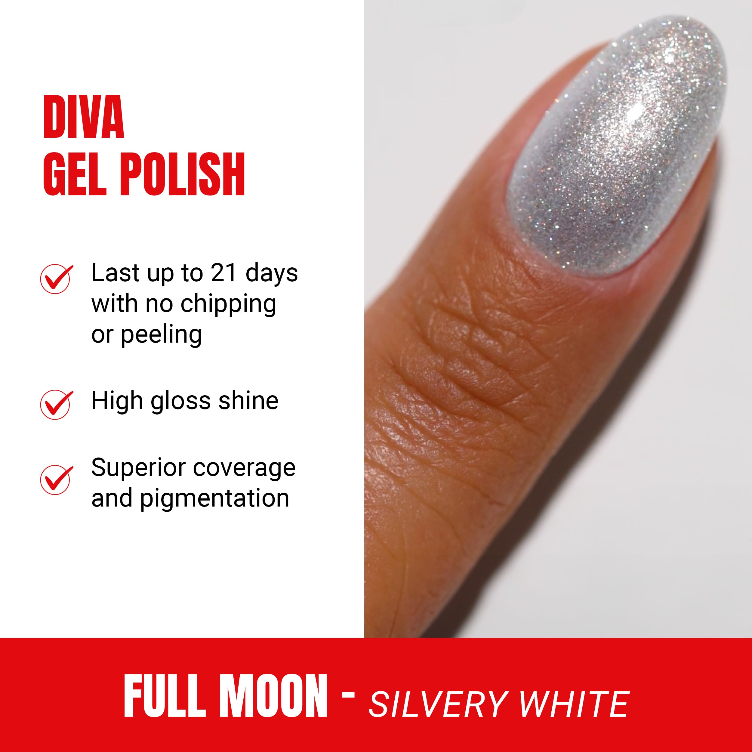 Daisy DND Air Dry Lacquer Full Moon bottle for at home use.