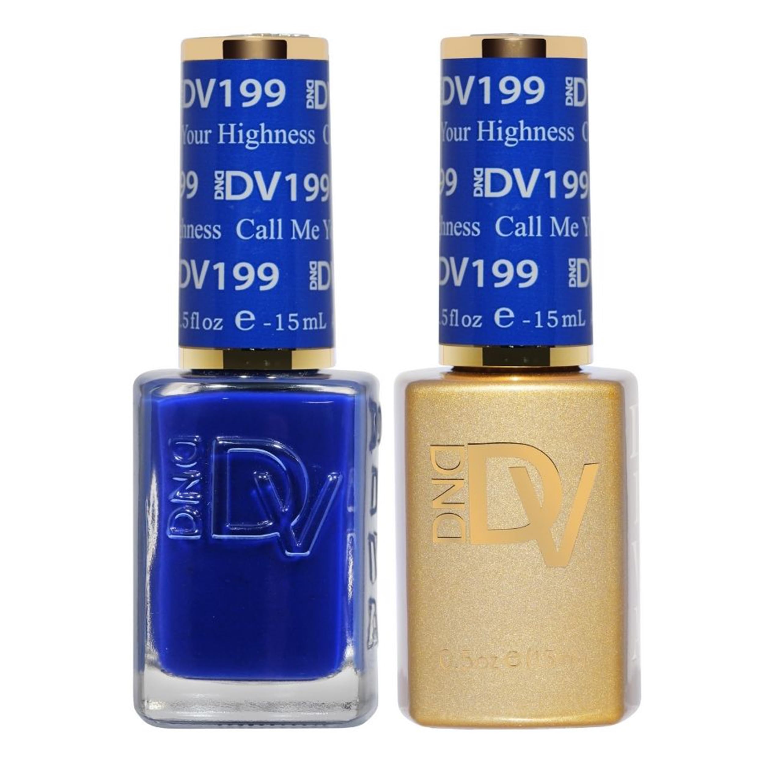 DAISY DND Call Me Your Highness gel polish bottle in cobalt blue for chic nails