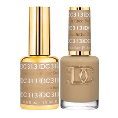 Daisy DND Coco Butter gel polish bottle shows a durable nude taupe finish