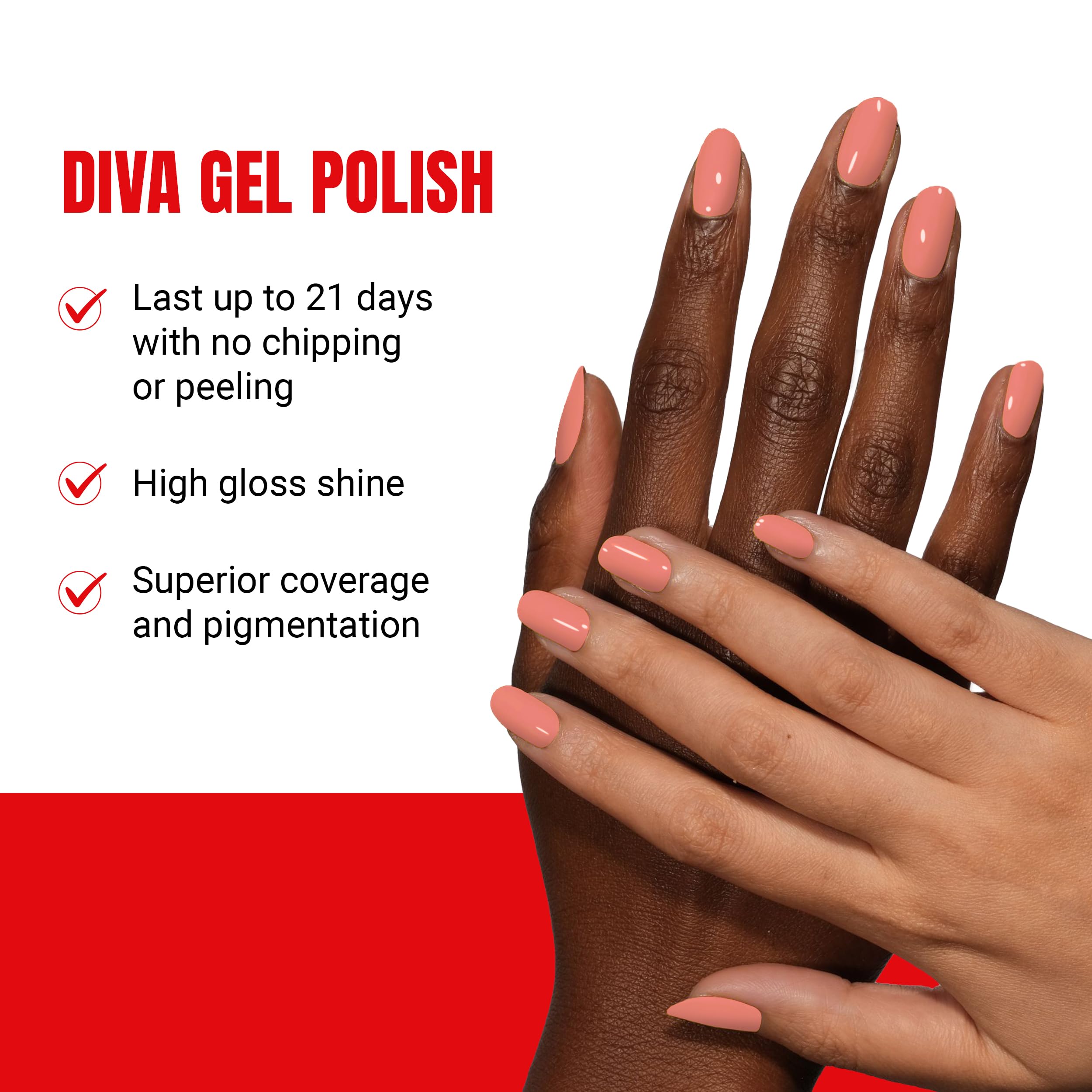 Daisy DND Coral Breeze lacquer bottle highlights quick-dry finish for at-home manicures.