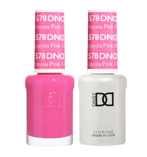 DAISY DND Crayola Pink gel polish bottle with vibrant neon color for long-lasting wear
