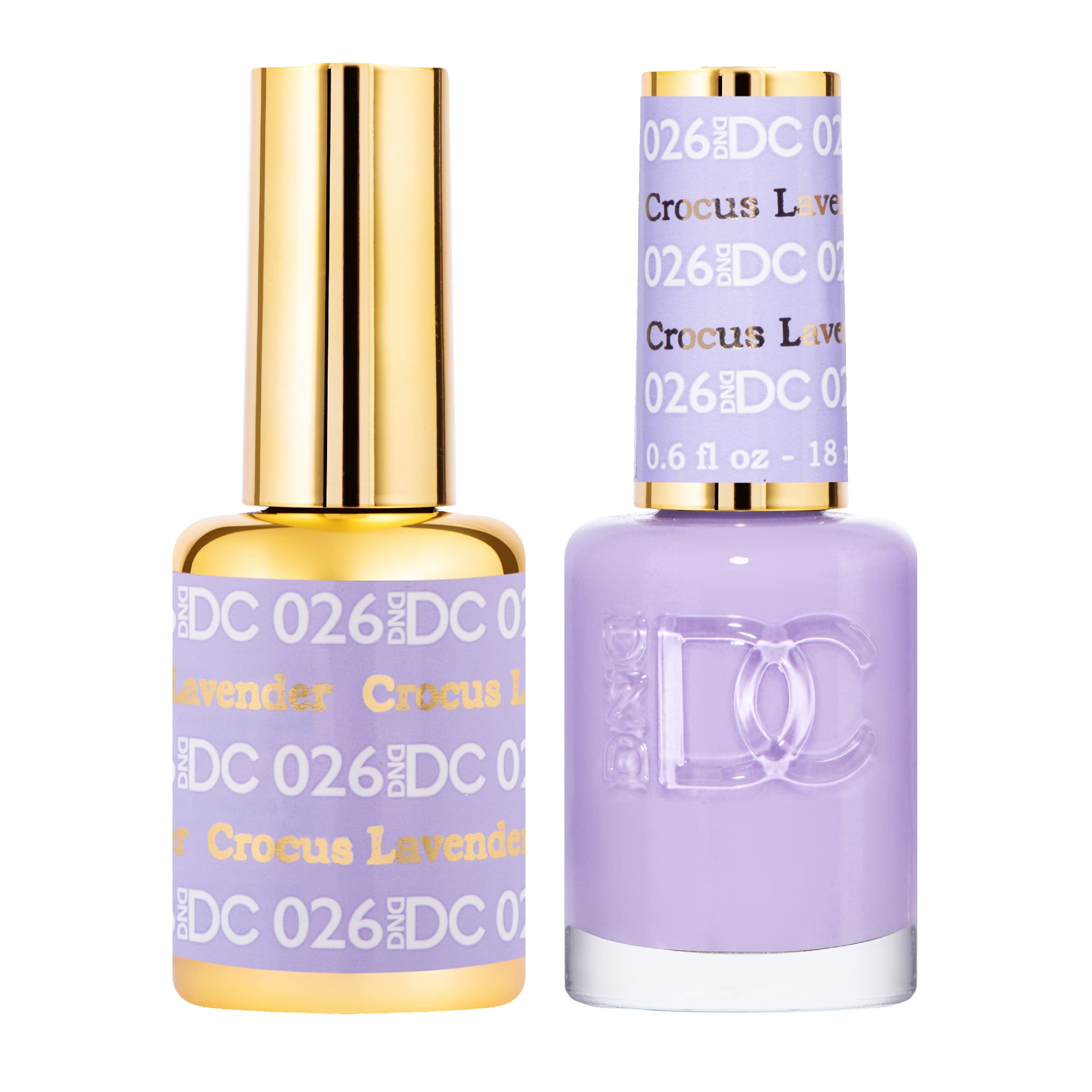 Daisy DND DC Gel Polish Blue Collection Crocus Lavender bottle display shows rich color and depth
