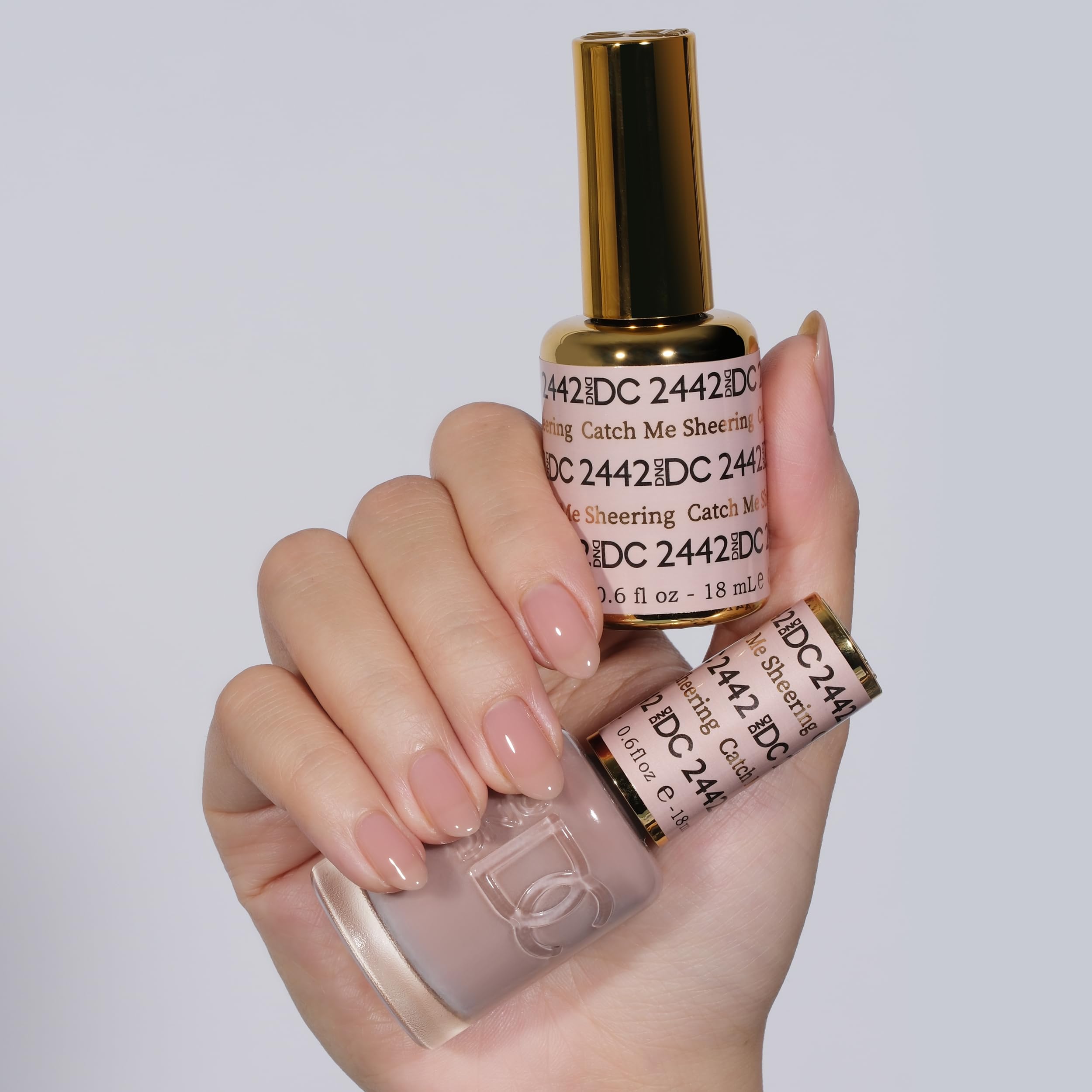 DAISY DND DC Gel Polish bottle demonstrates long-wear, chip-free finish up to three weeks.