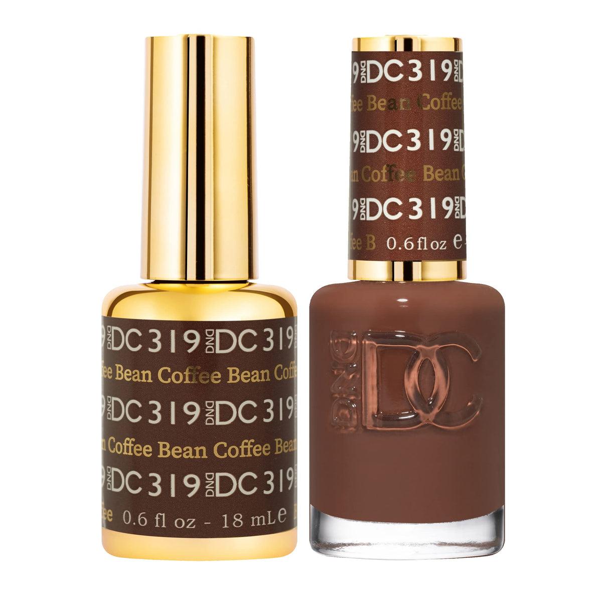 DAISY DND Coffee Bean gel polish bottle showing rich color and long wear