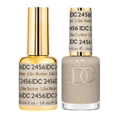 DAISY DND DC Like Butter 2456 bottle—sheer beige for versatile nails.