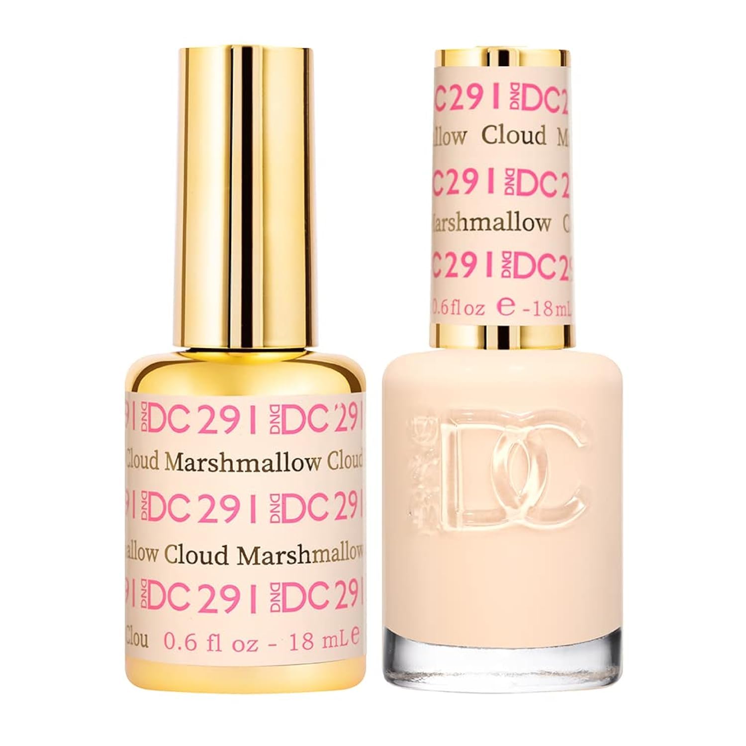 DAISY DND Marshmallow Cloud gel polish swatch for minimalist nude nails