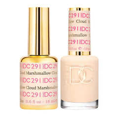 DAISY DND Marshmallow Cloud gel polish swatch for minimalist nude nails