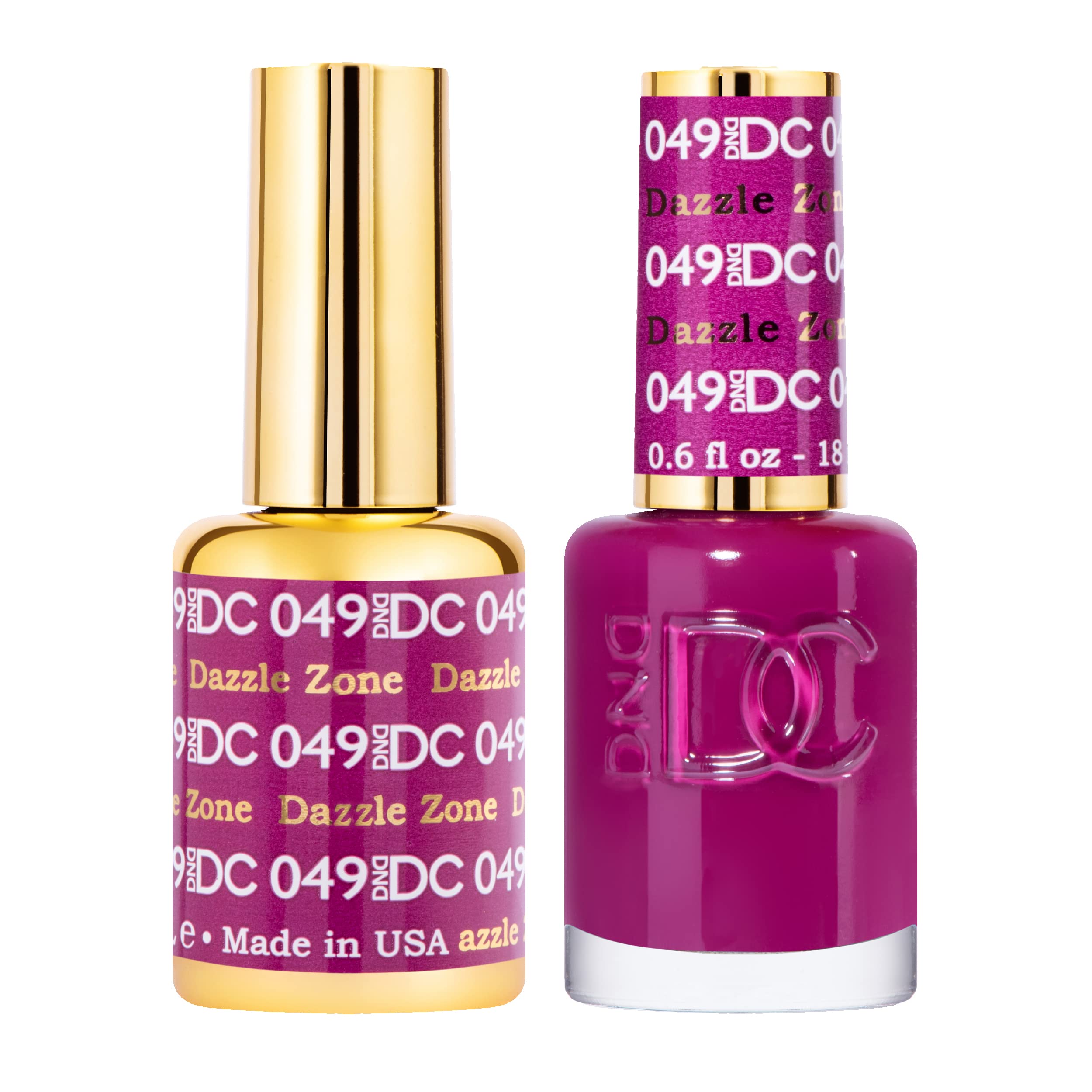 DAISY DND DC Gel Polish Set in purple Dazzle Zone with glossy chip-free finish.