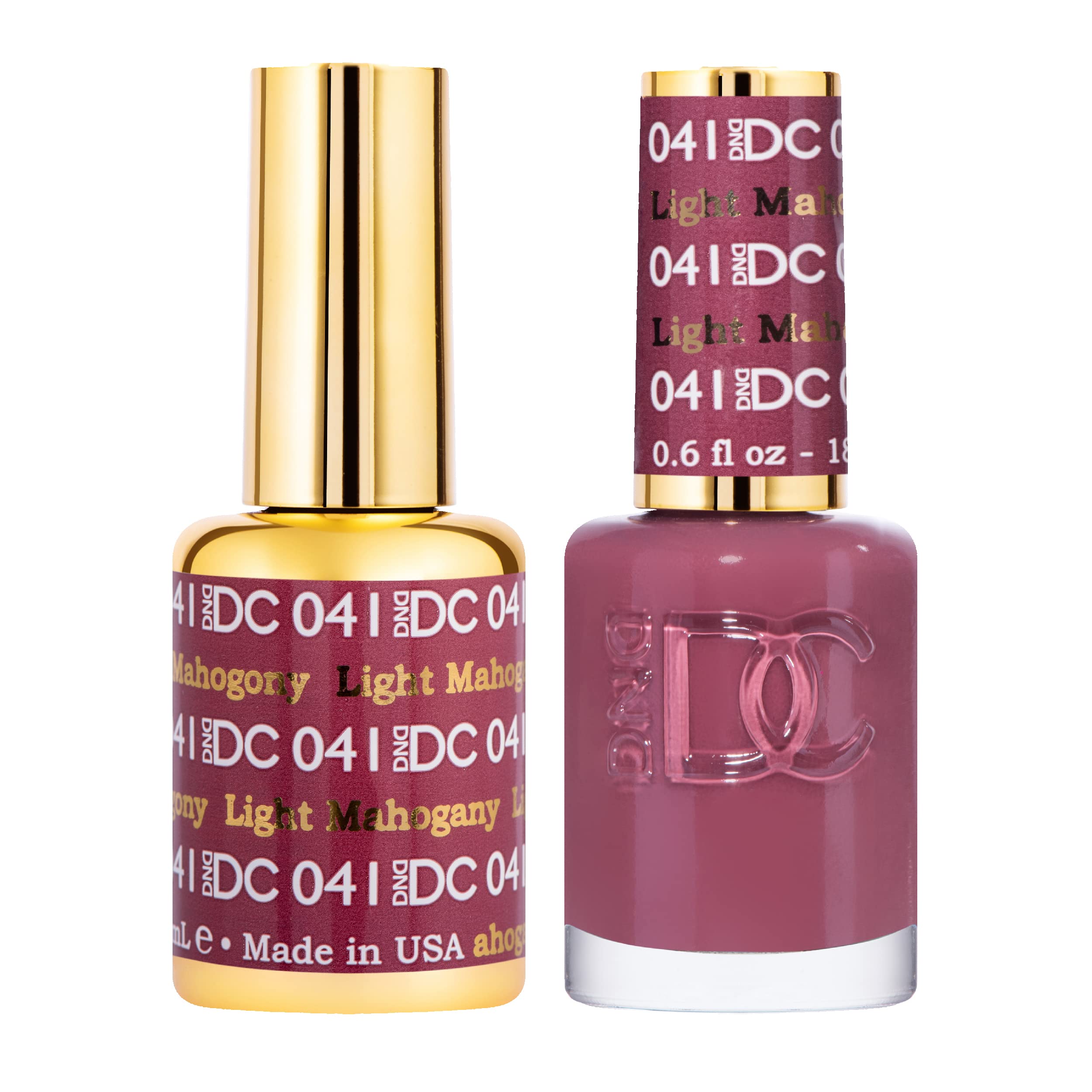 DAISY DND DND DC gel polish light mahogany bottle with rich color payoff for at-home manicures