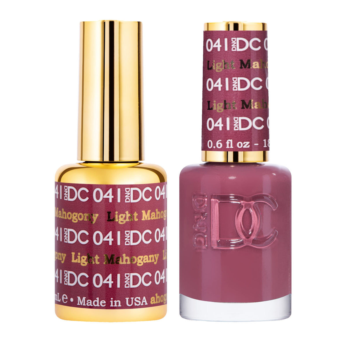 DAISY DND DND DC gel polish light mahogany bottle with rich color payoff for at-home manicures