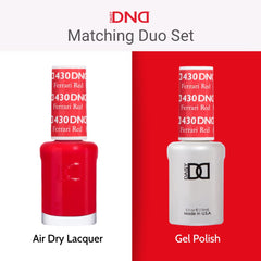 Daisy DND gel polish bottle with brush in rosy pink shade.