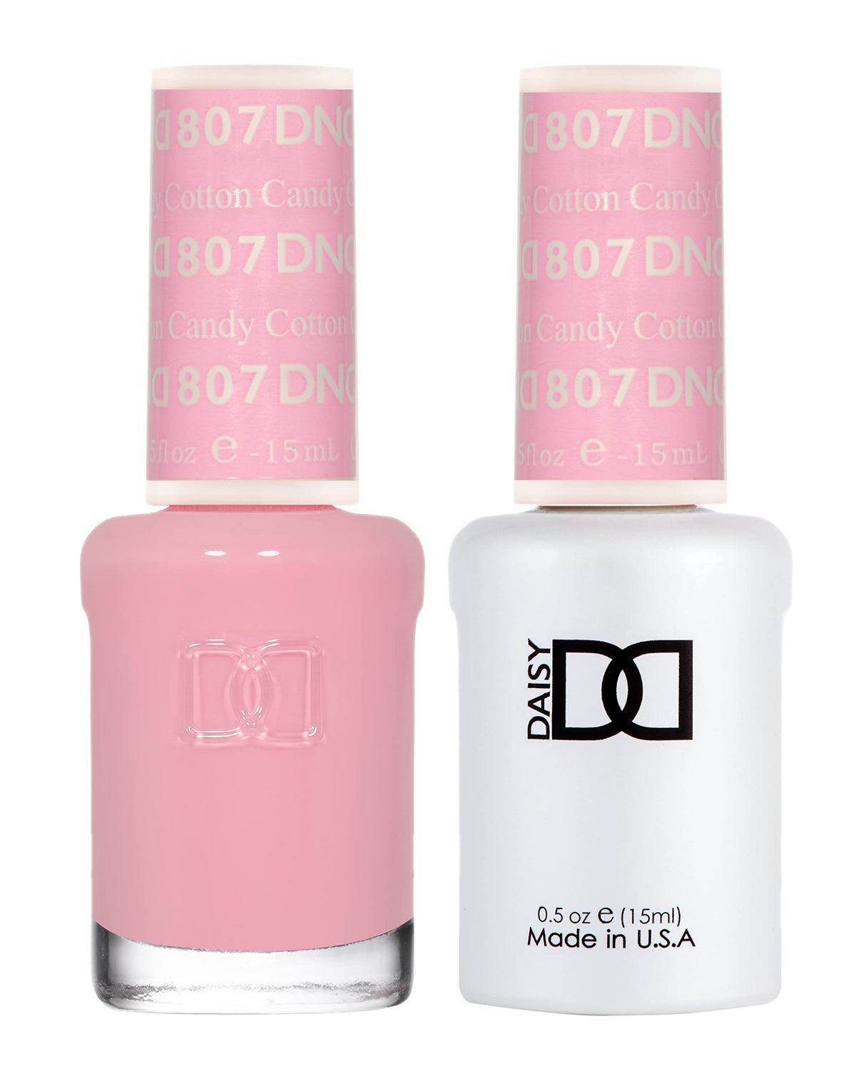 Daisy DND gel polish bottle in Cotton Candy with vibrant bubblegum pink color