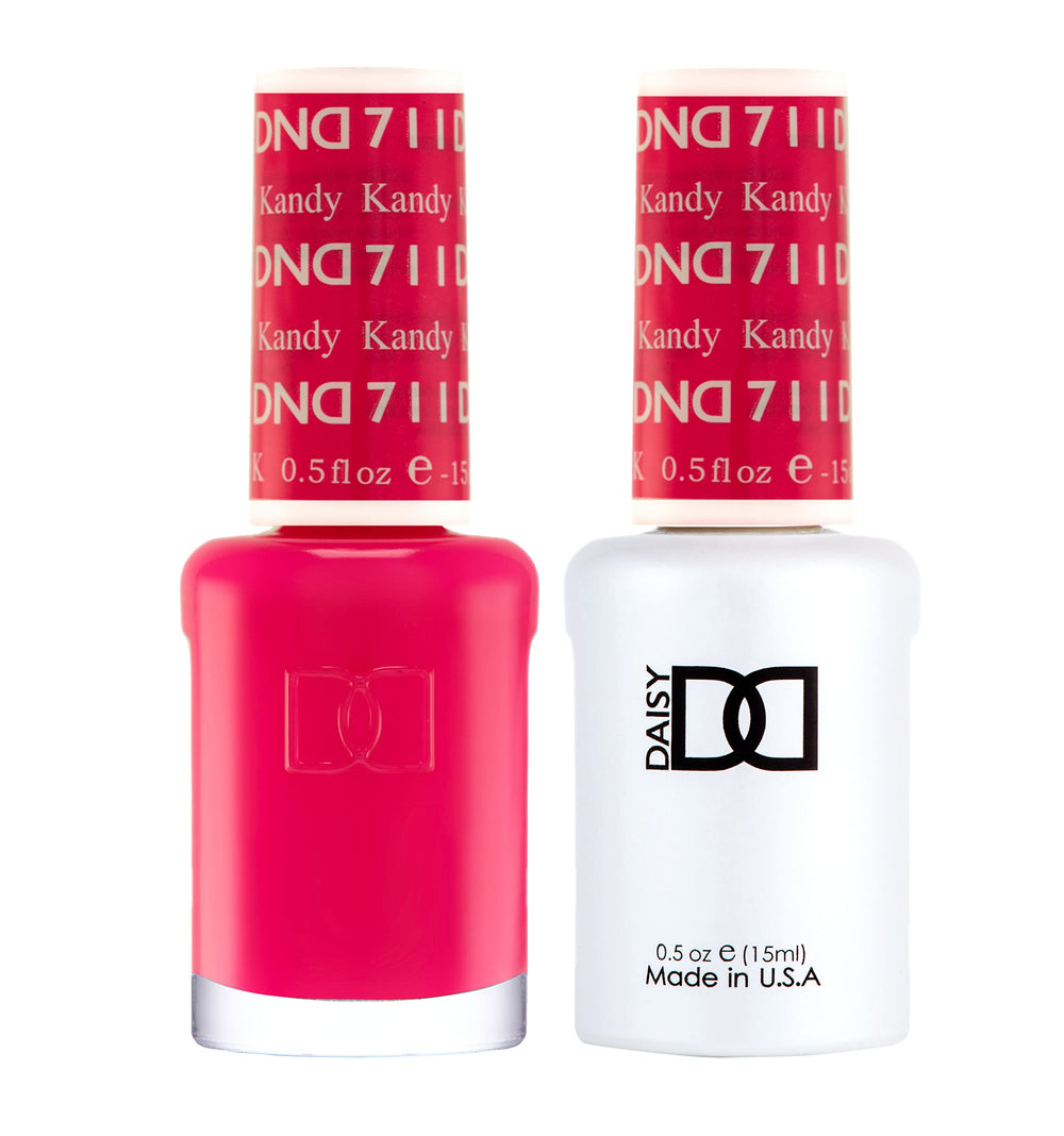 DAISY DND bubblegum pink gel polish close-up showing rich pigmentation and glossy finish