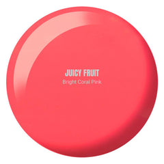 DAISY DND Juicy Fruit gel polish swatches display creamy coral-orange shade.