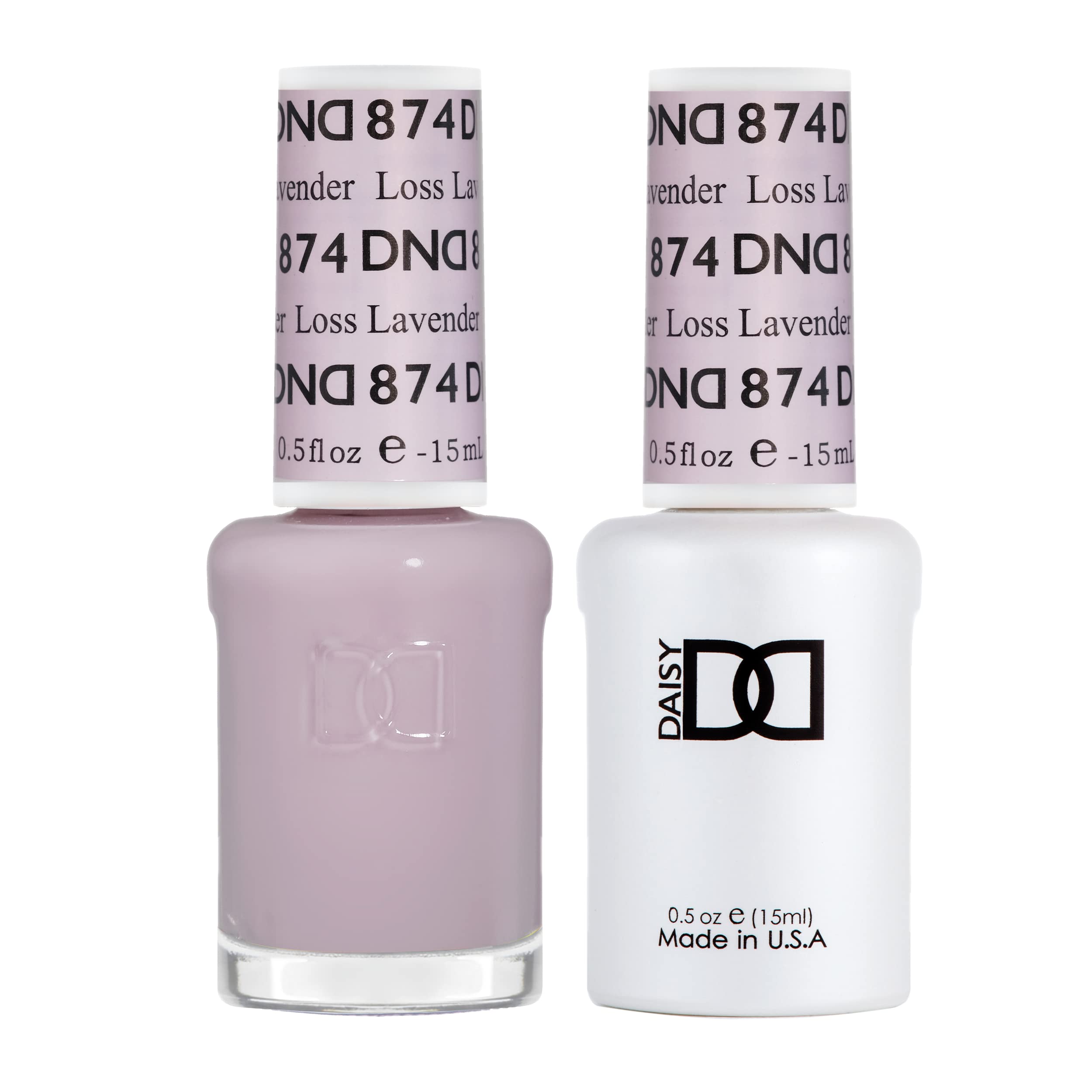 DAISY DND Loss Lavender gel polish bottle in sheer lilac finish for a soft manicure
