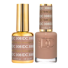 Daisy DND Nostalgia 308 gel polish bottle for a long-lasting nude manicure.