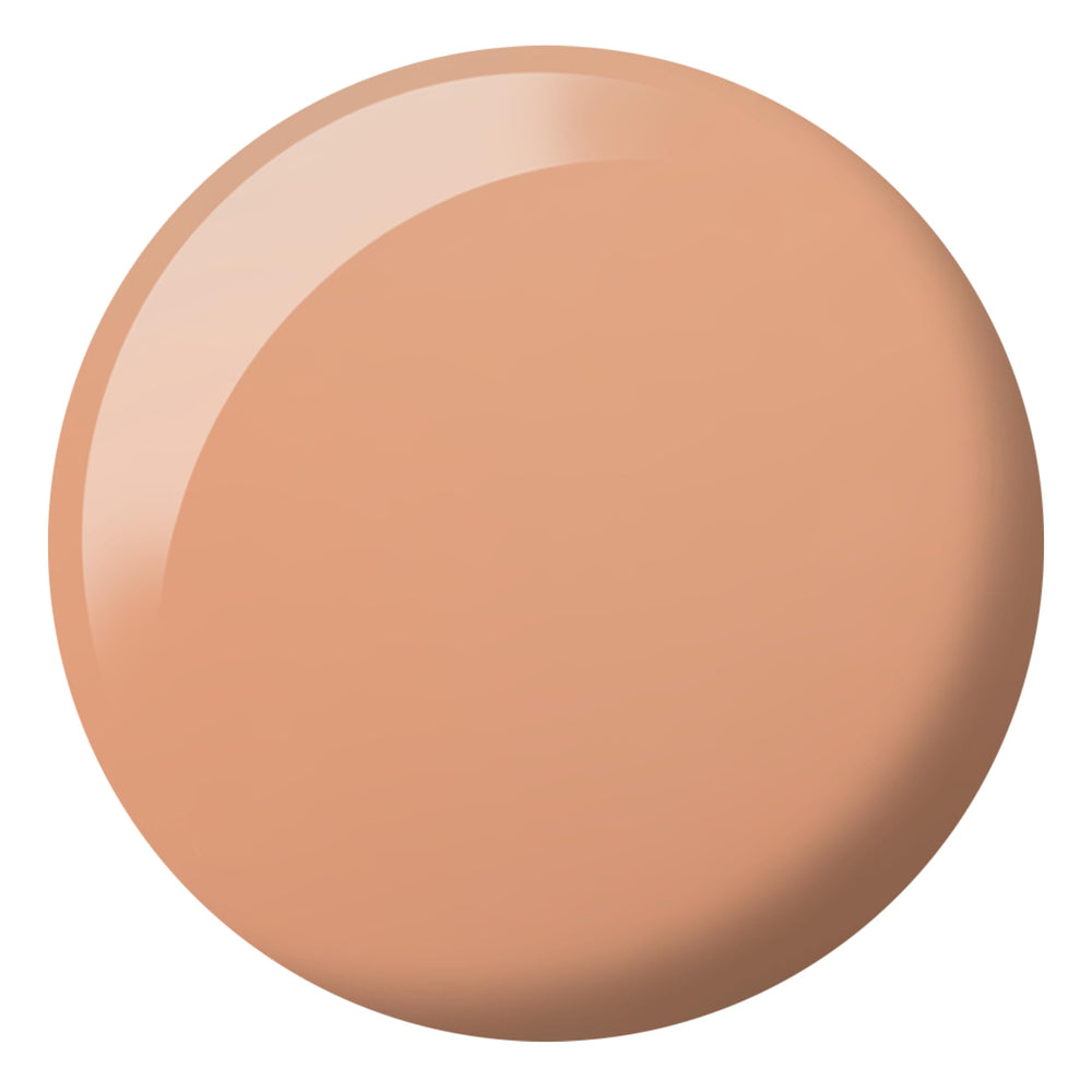 DAISY DND Peachkini gel swatch reveals a natural, translucent peach tone