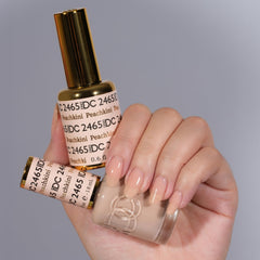 DAISY DND Peachkini lacquer bottle pairs with gel for at home manicures