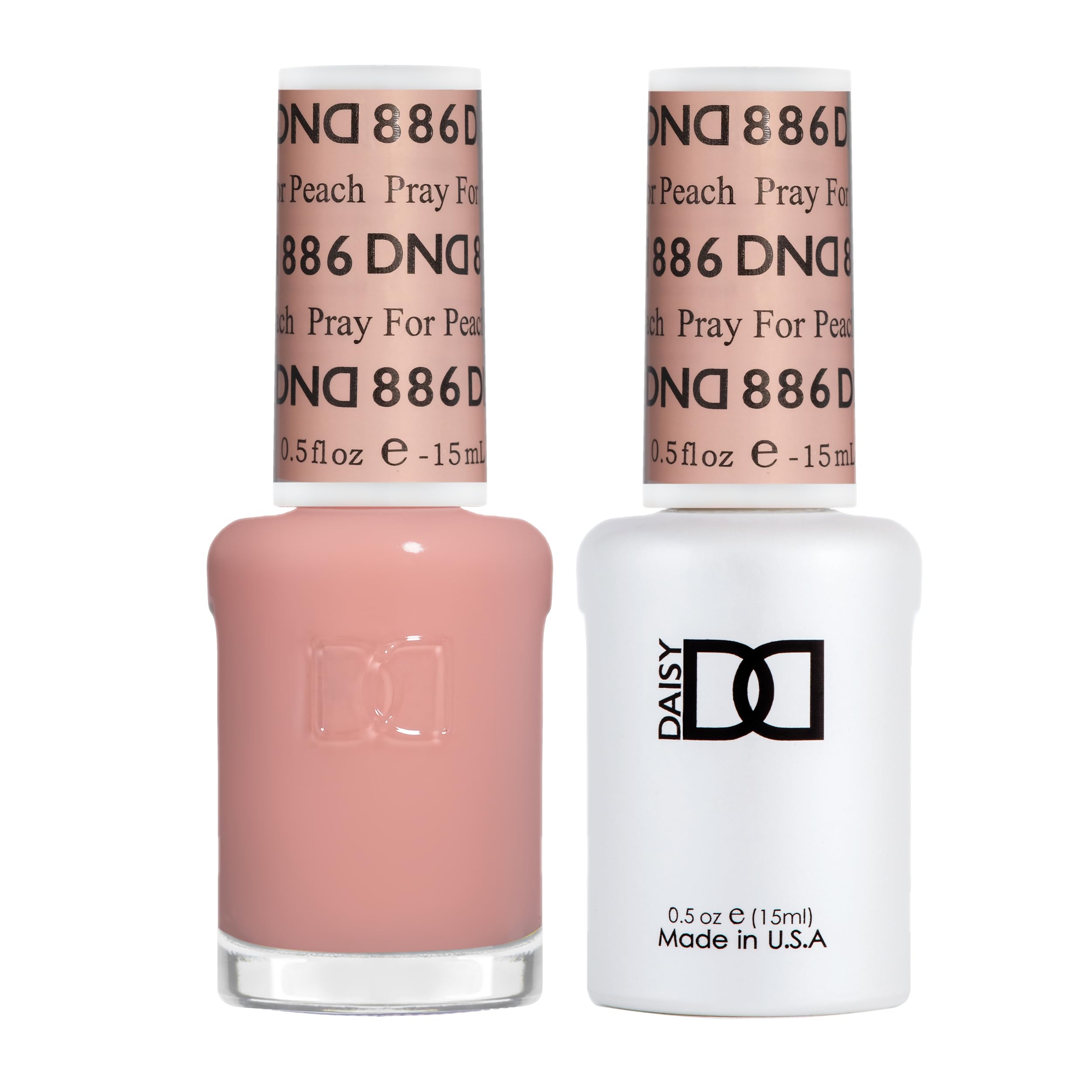 Daisy DND Pray For Peach gel polish bottle in creamy peach shade for chic nails