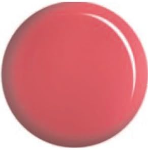DAISY DND nail gel application on nails using Romantic Lover 890 for a sheer coral finish.