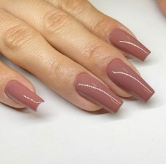 DAISY DND Sandy Brown gel polish swatches reveal rich, even pigmentation.