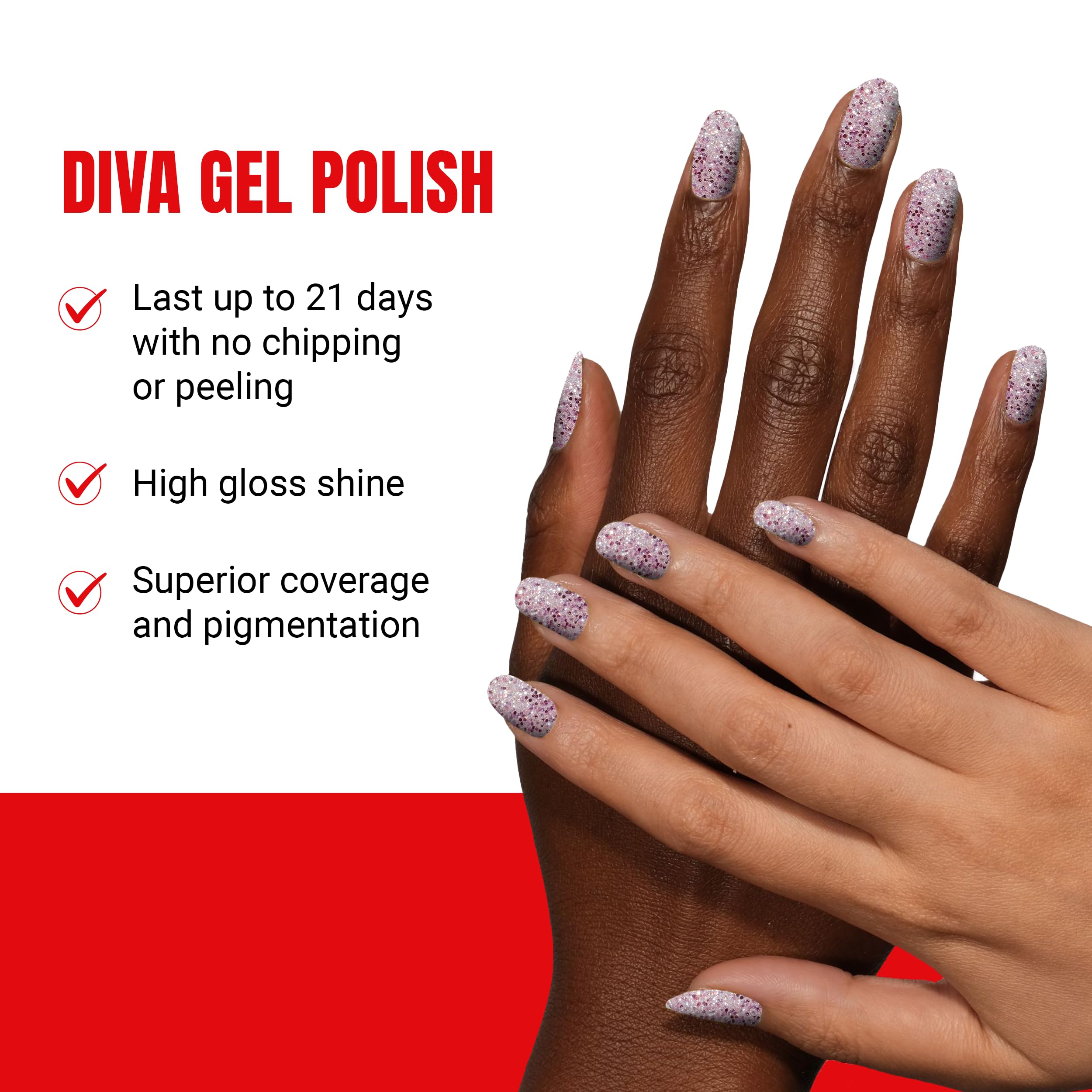Daisy DND Stargirl glitter lacquer bottle for shimmering weekender manicure.
