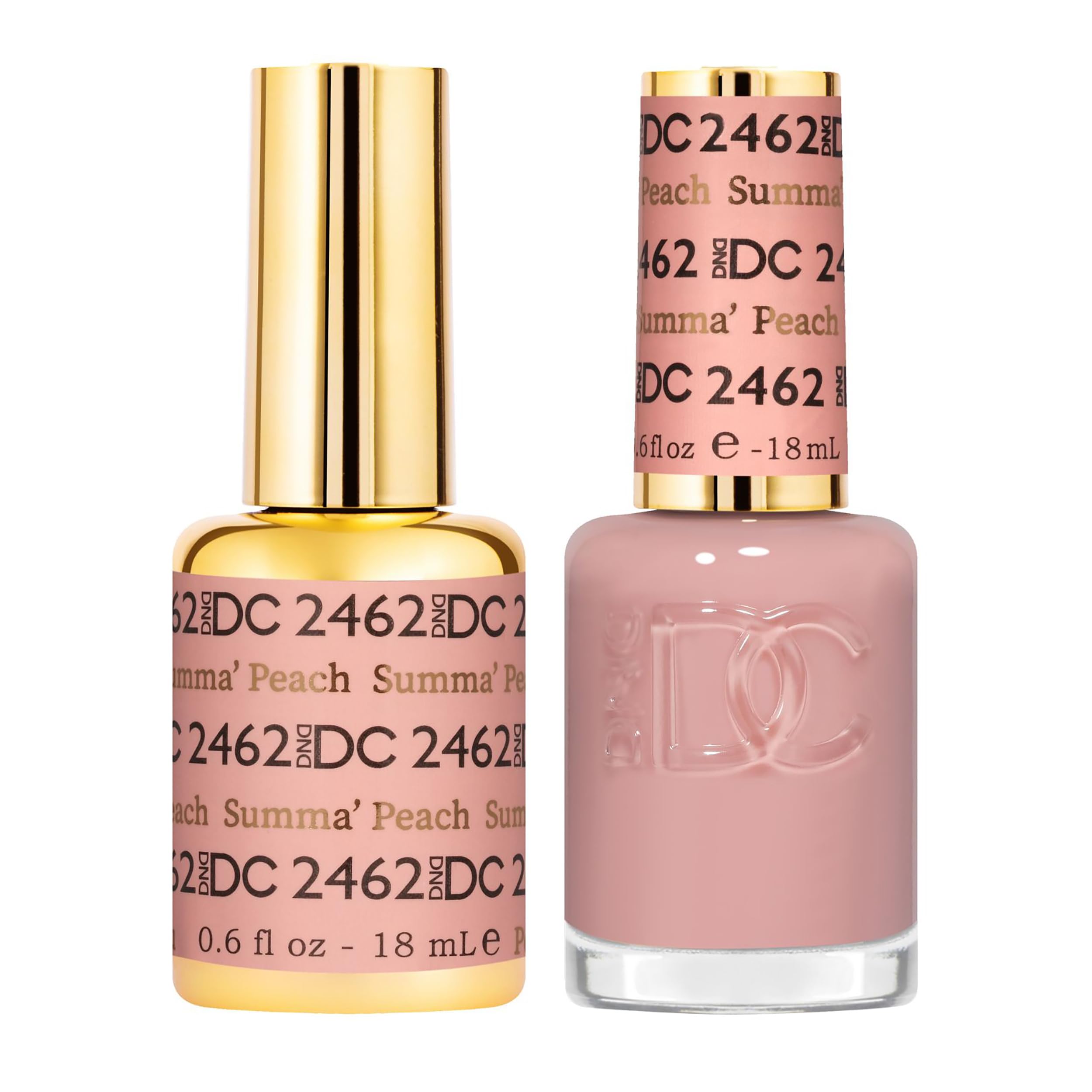 DAISY DND Summa Peach gel polish bottle front view showing sheer color potential