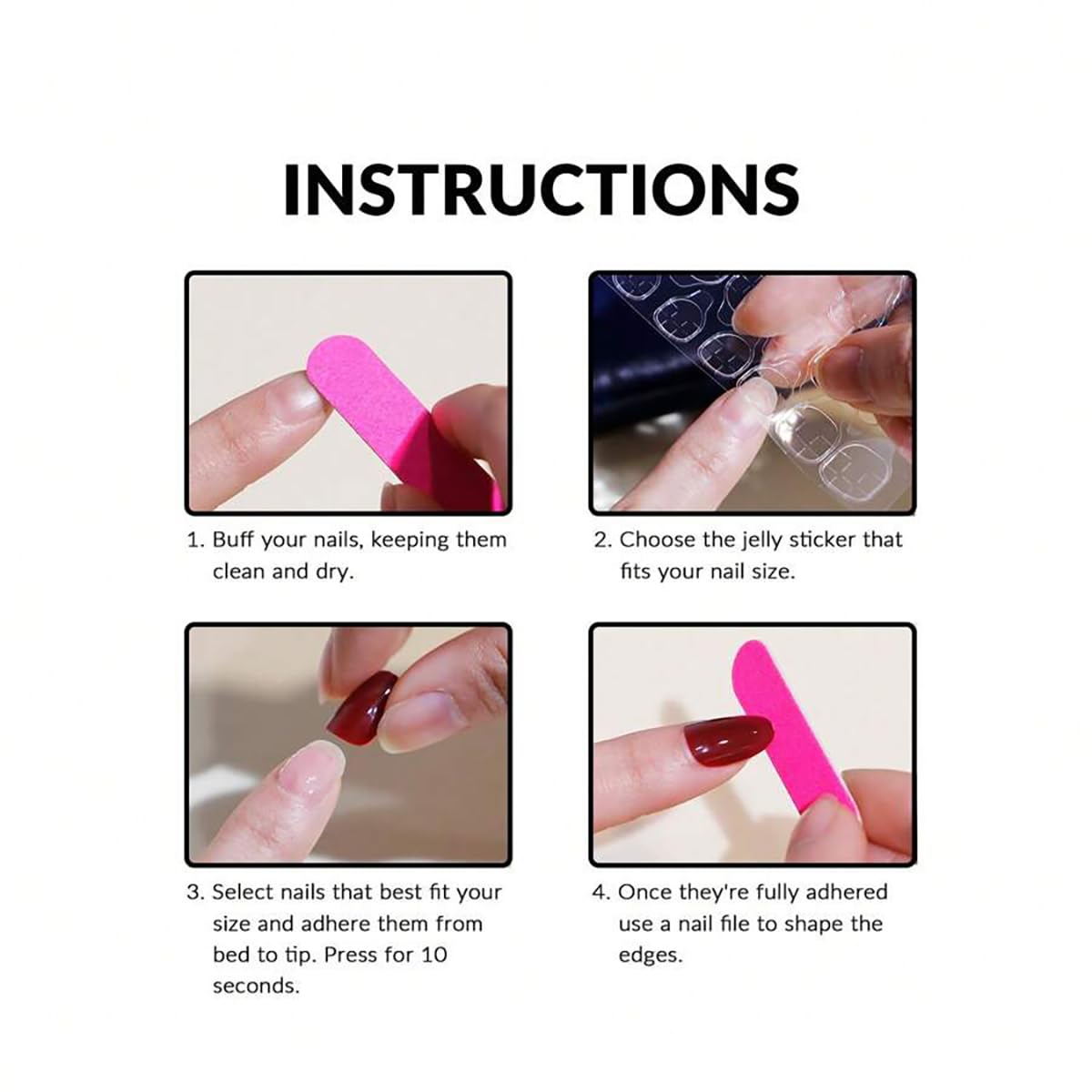 DAJIJIYOU mini nail file for precise edges and smooth finishes.