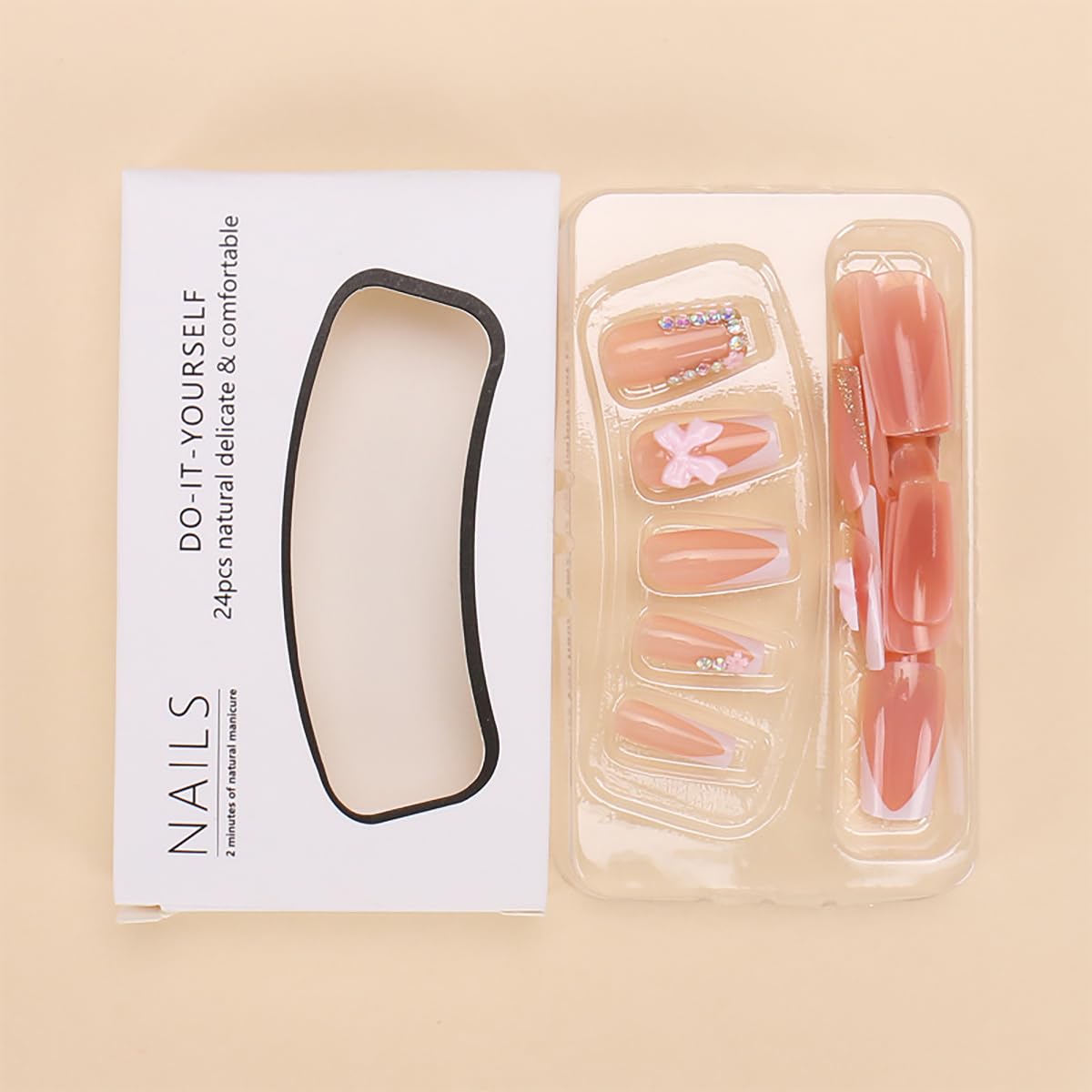 DAJIJIYOU rhinestone design nails sparkle for party-ready nail art.