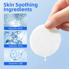 Dalin Glycolic Pads being swiped across the cheek