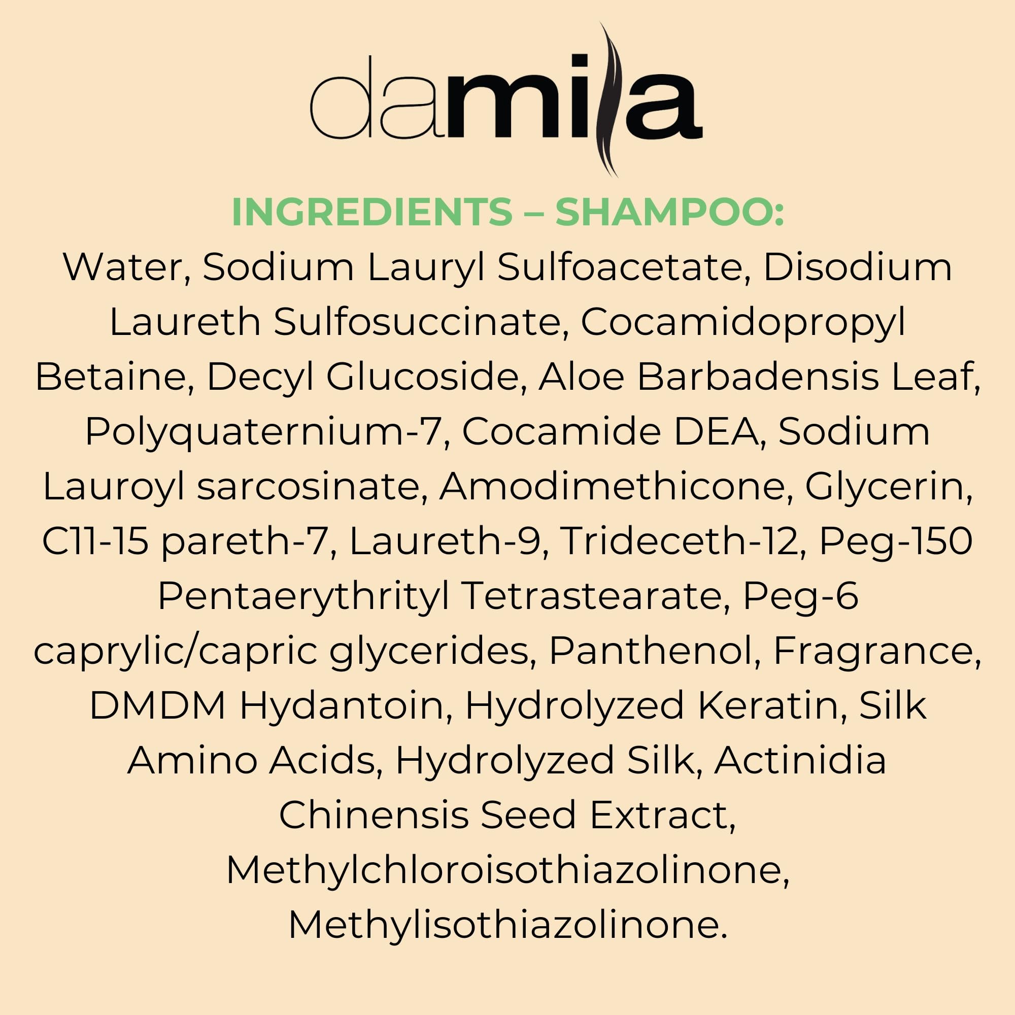 Damila daily-use hair care setup suitable for all hair types