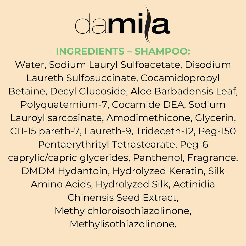 Damila daily-use hair care setup suitable for all hair types
